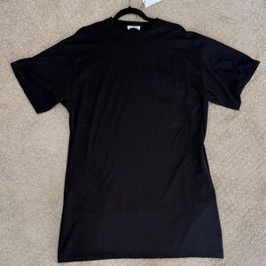 Raey Black T-Shirt Dress Oversized Pocket Tee Dress NWT